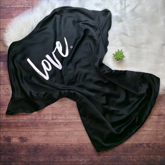 Victoria’s Secret Satin Black Kimono Robe - Picture 1 of 5